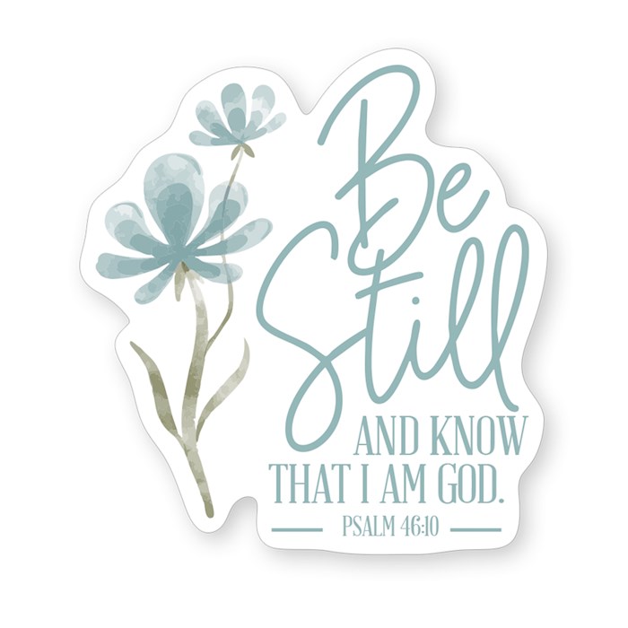 718577 2.5 x 3.5 in. Be Still Flower Sticker