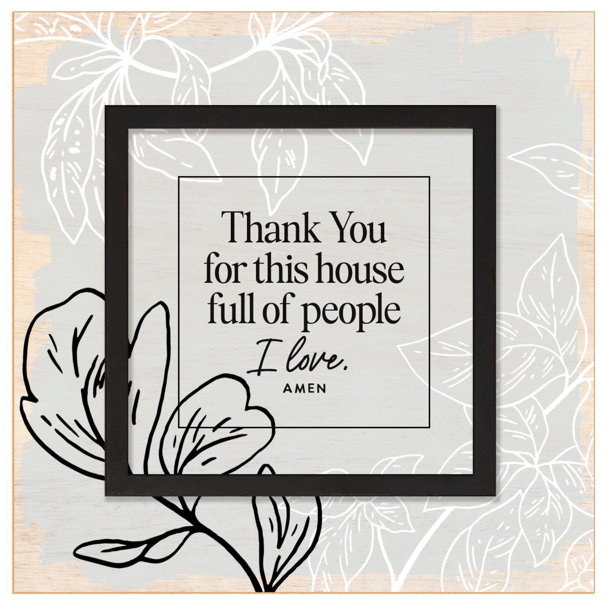 719241 6 x 6 in. Thank You for the House Layered Grace Plaque