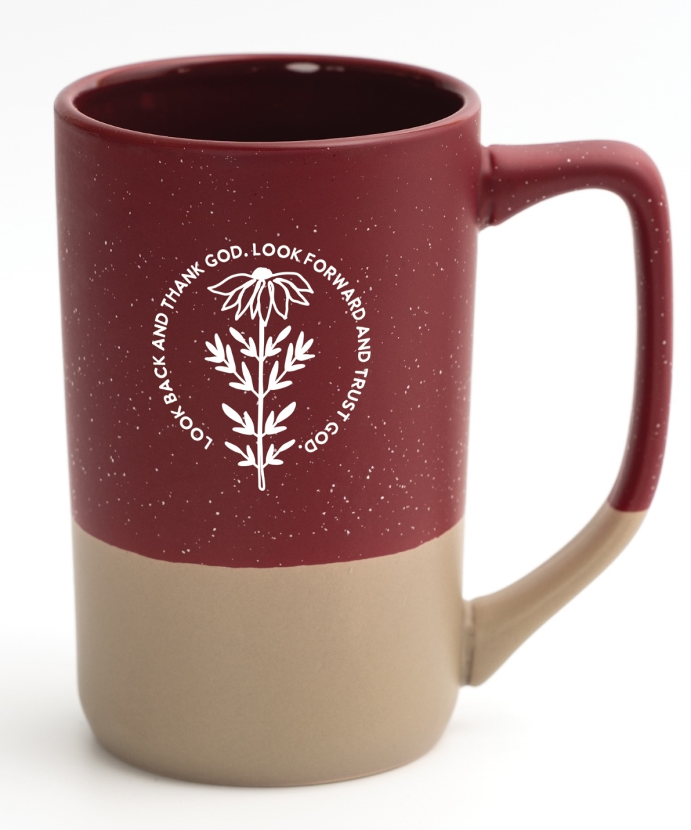 719268 16 oz Look Back & Thank God Designer Pebble Mug