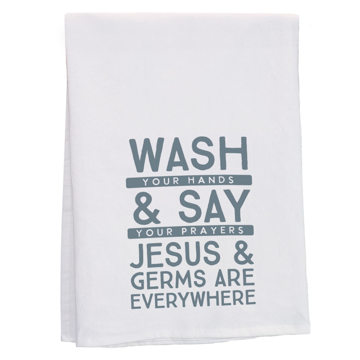 718629 29 x 29 in. Jesus & Germs Tea Towel