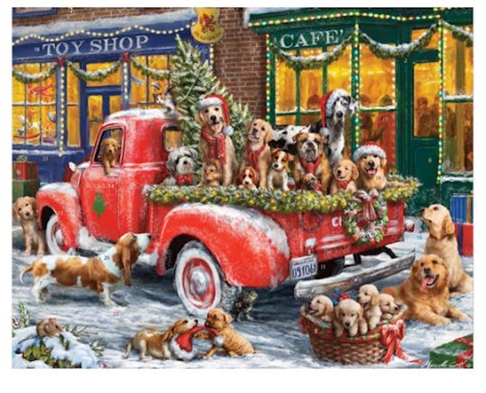 690908 11 x 14 in. Large Advent Calendar - Doggone Christmas