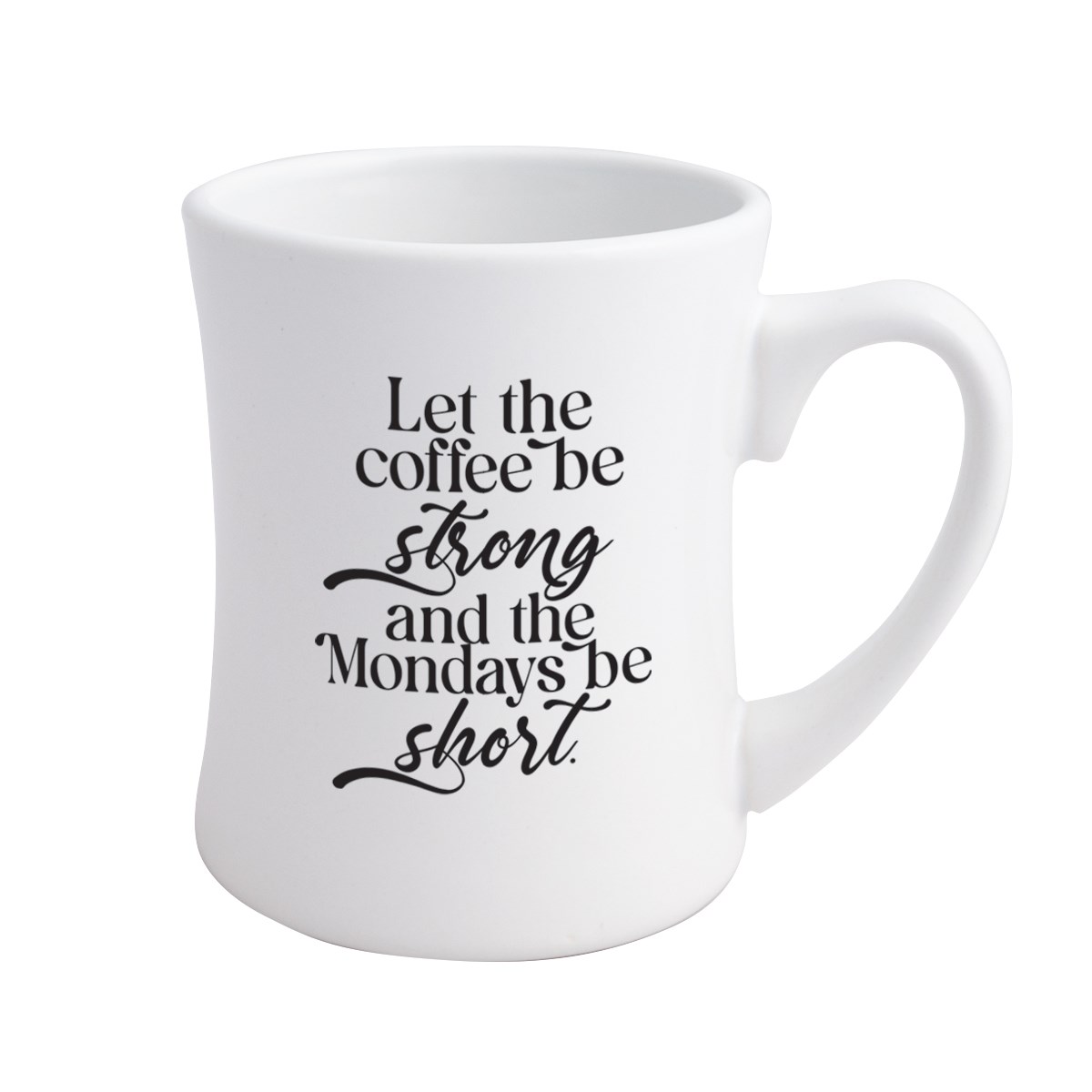 719299 19 oz Designer Coffeehouse Mug - Let the Coffee Be Strong