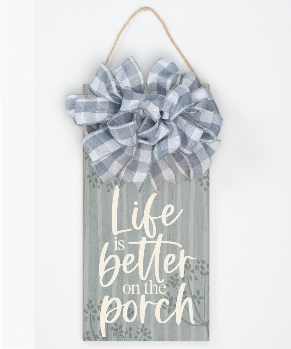 719309 6.75 x 13.62 in. Decorative Wall Plaque - Hangable Blessings Life is Better on the Porch