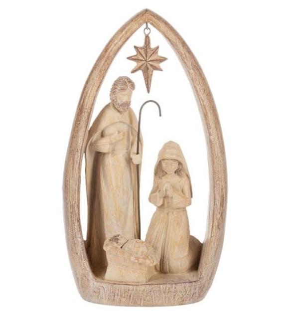 GANZ USA 711475 4.87 x 3 x 8.87 in. Carved Holy Family Figurine