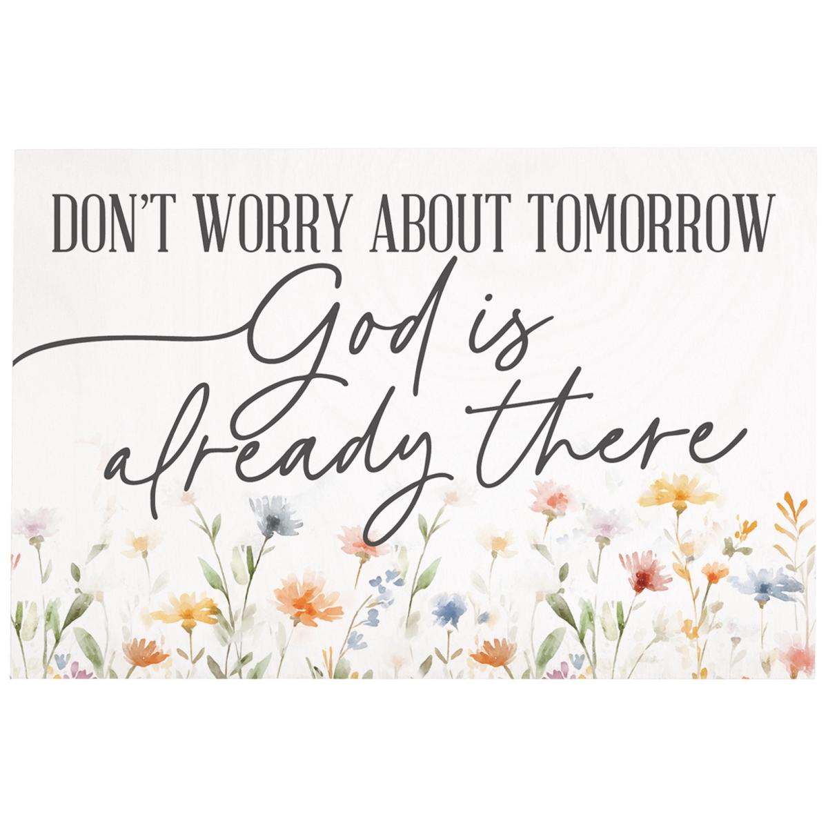 718617 4 x 6 in. God is Already There Wooden Wall Decor Postcard