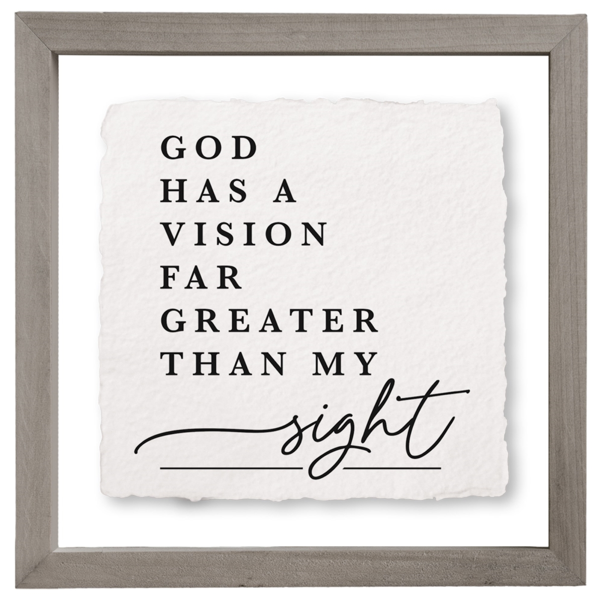 718703 10 x 10 in. God Has Vision Sight Square Floating Wood Art