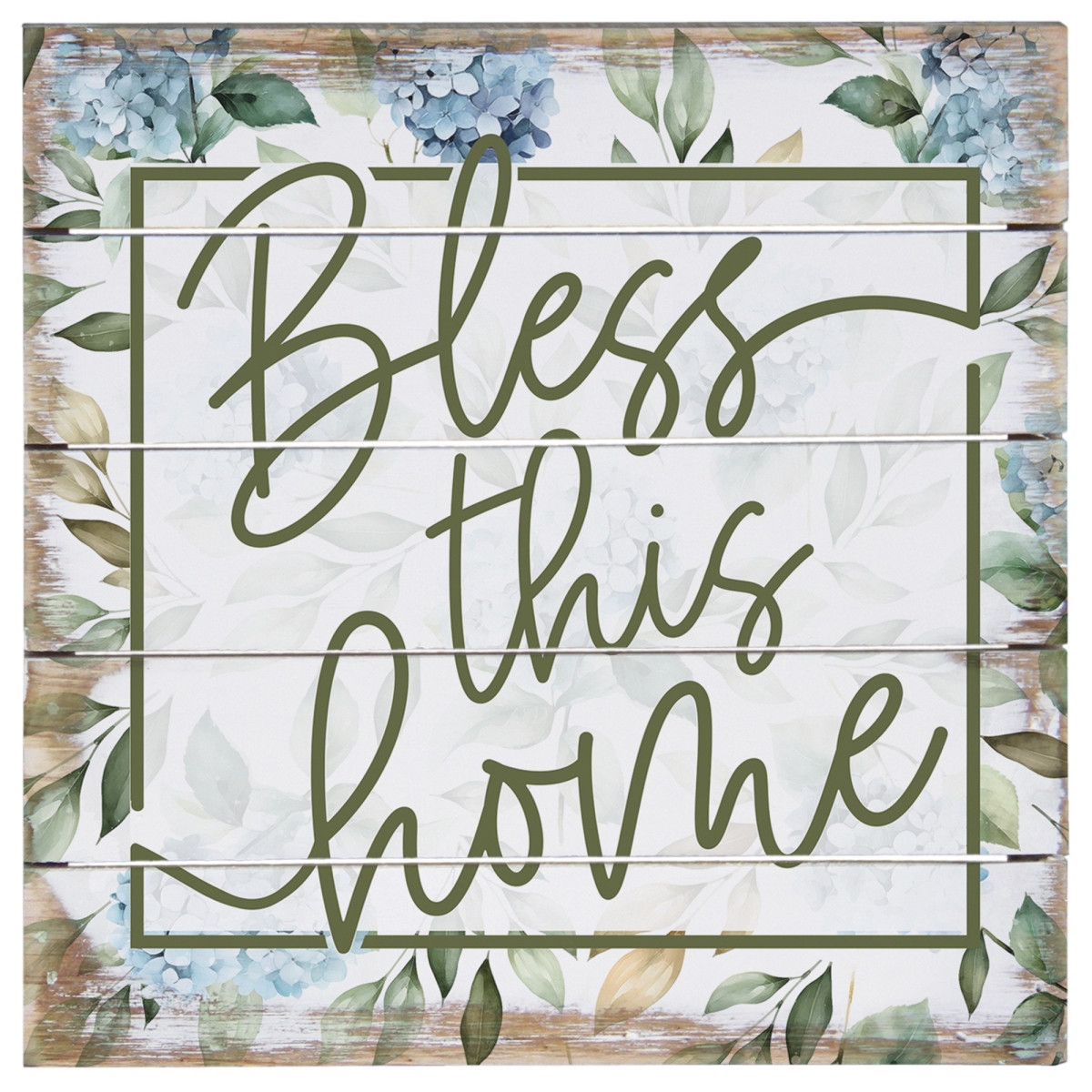 718665 8 x 8 in. Bless Home Hydrangeas Perfect Pallet Petite Wall Art