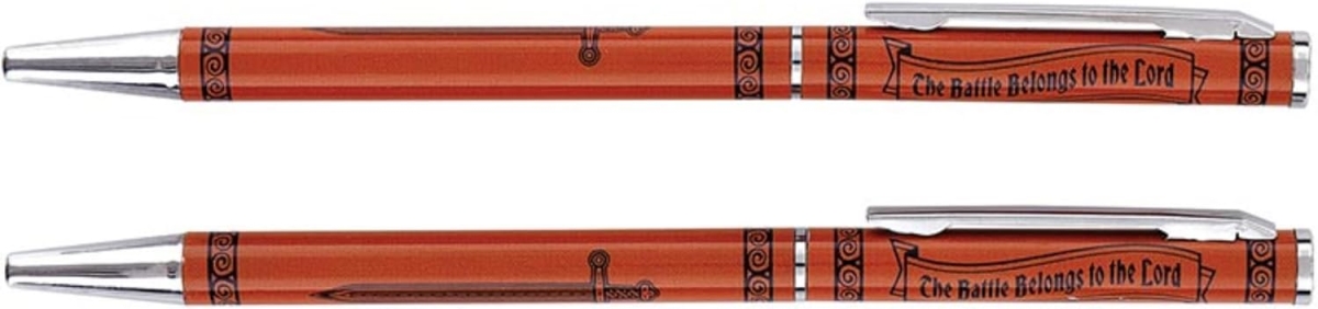 722944 Battle of the Lord Inspirational Ballpoint Pen Set, Black - Set of 2