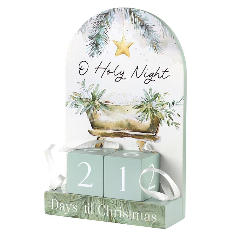 719357 5.75 x 8.7 in. O Holy Night Christmas Countdown Decorative Piece