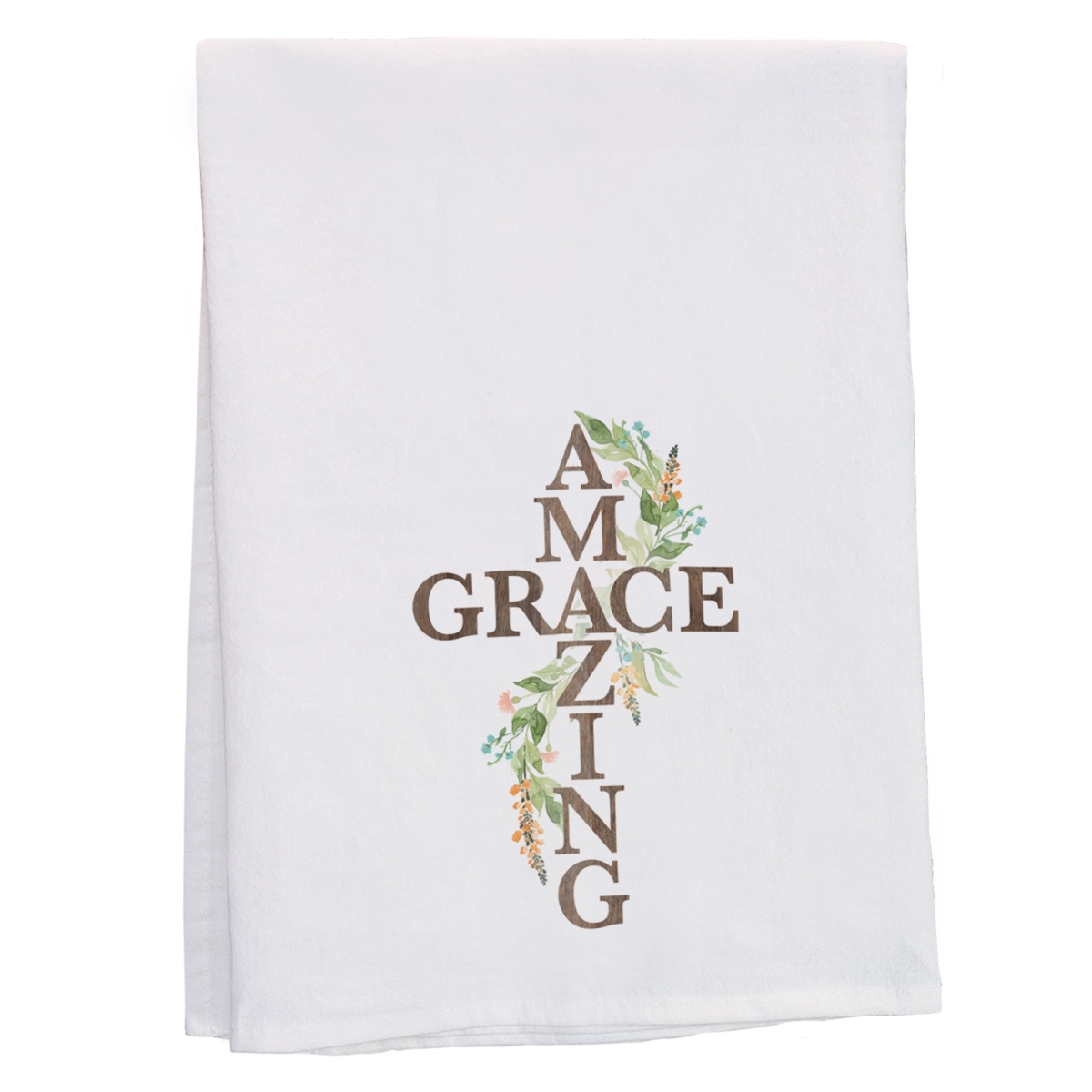 718634 29 x 29 in. Amazing Grace Cross Tea Towel