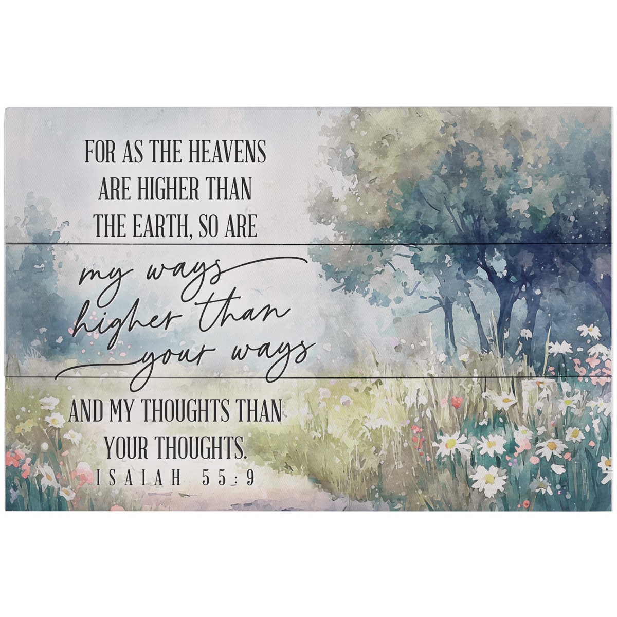 718704 10.5 x 16 in. My Ways Higher Scene Rustic Pallet Wall Art