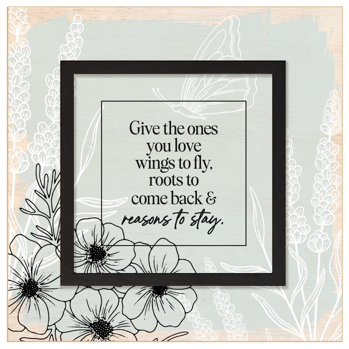 719251 6 x 6 in. Give the Ones You Love Layered Grace Plaque