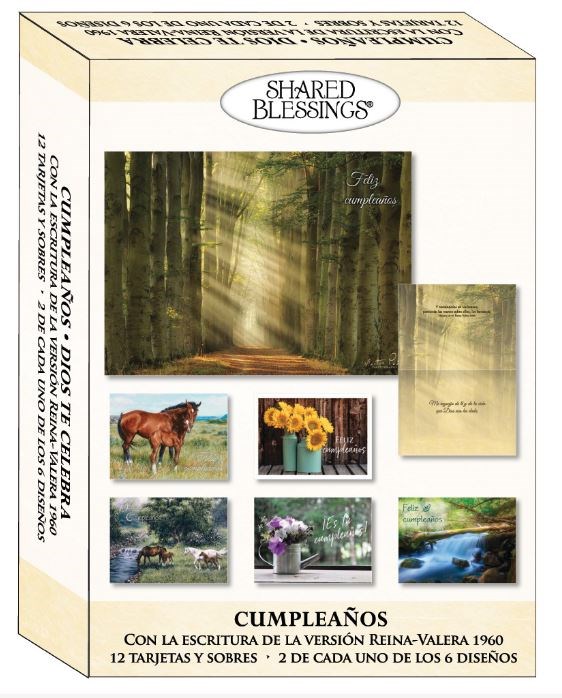 Crown Point Graphics 719335 Birthday - Dios Te Celebra God Celebrates You Spanish Shared Blessings Boxed Card