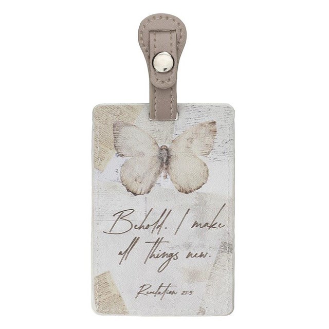 719442 2.75 x 4.25 in. Behold, I Make All Things   Luggage Tag