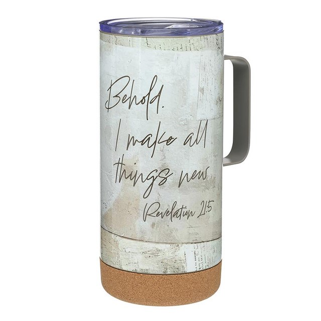 719440 16 oz Behold, I Make All Things   Travel Mug
