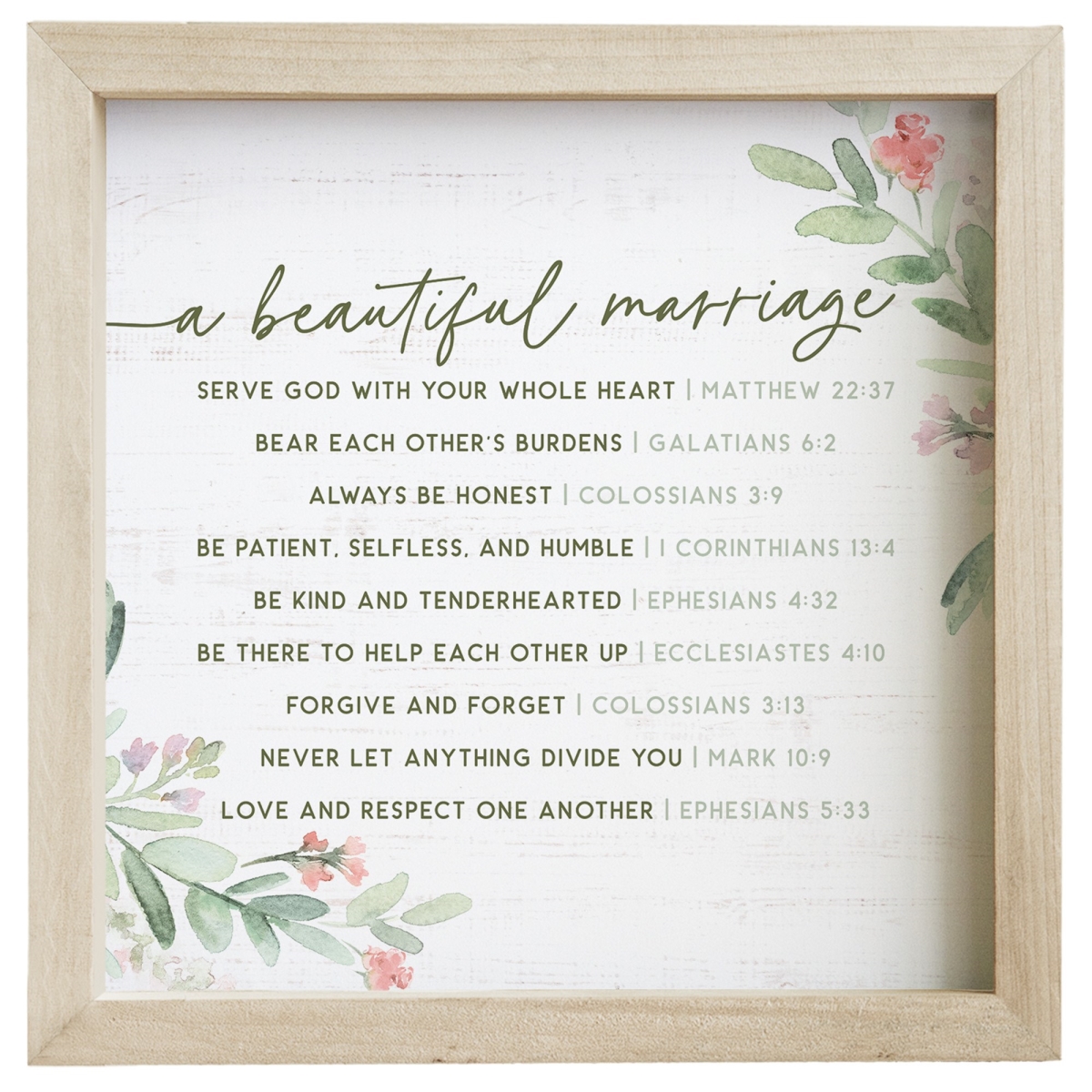 718680 10 x 10 in. Beautiful Marriage Rustic Frame Art
