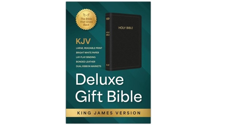 697953 Indexed Edition KJV Deluxe Gift Bible, Black Bonded Leather