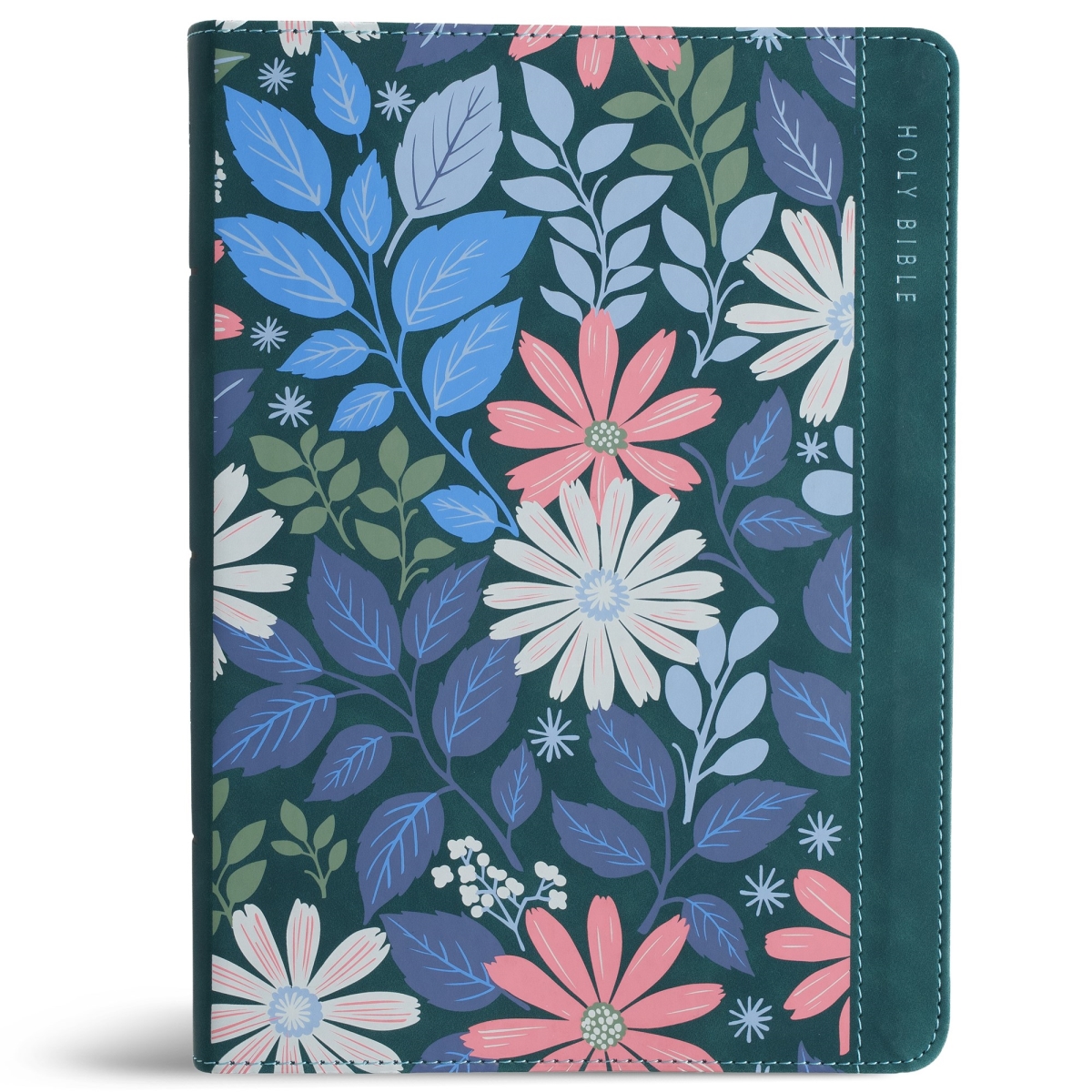710507 NASB Notetaking Bible & Large Print Edition - Teal Floral Leathertouch