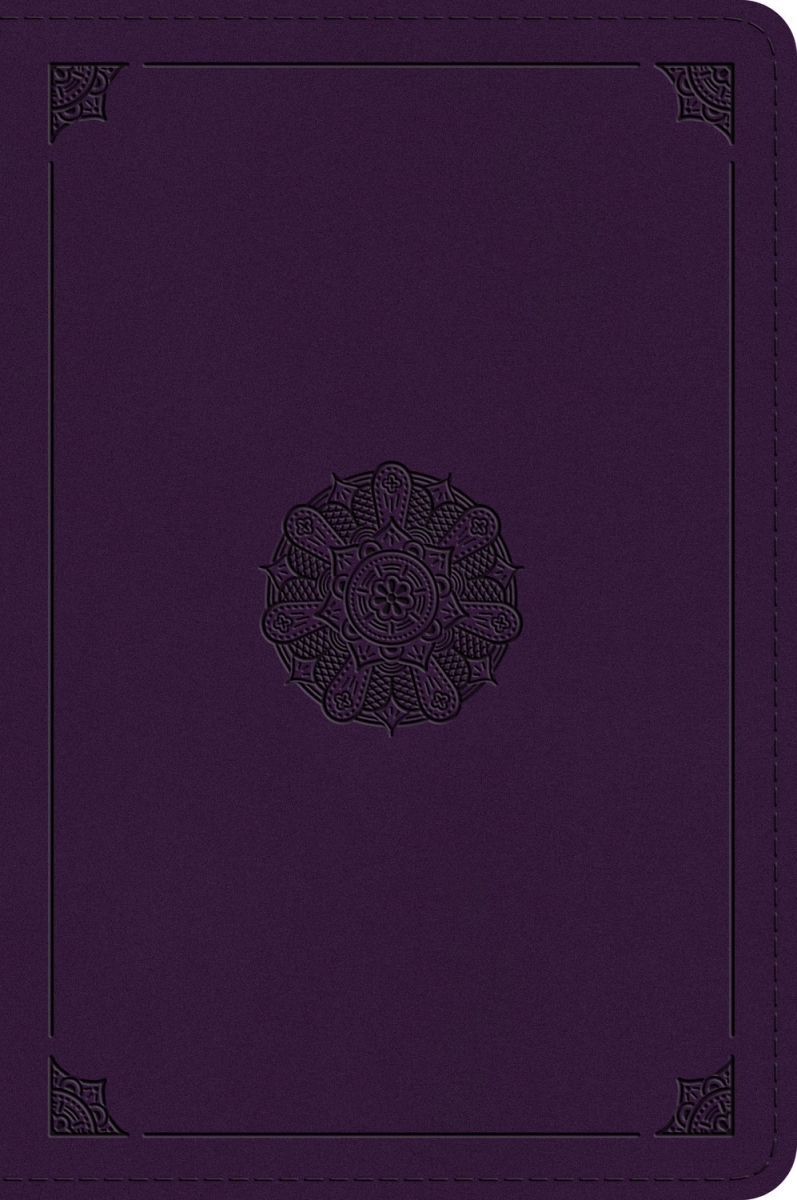 711696 ESV Large Print Bible - Lavender, Emblem Design Trutone