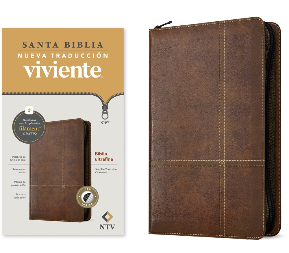 703380 NTV Thinline Bible with Zipper, Filament-Enabled