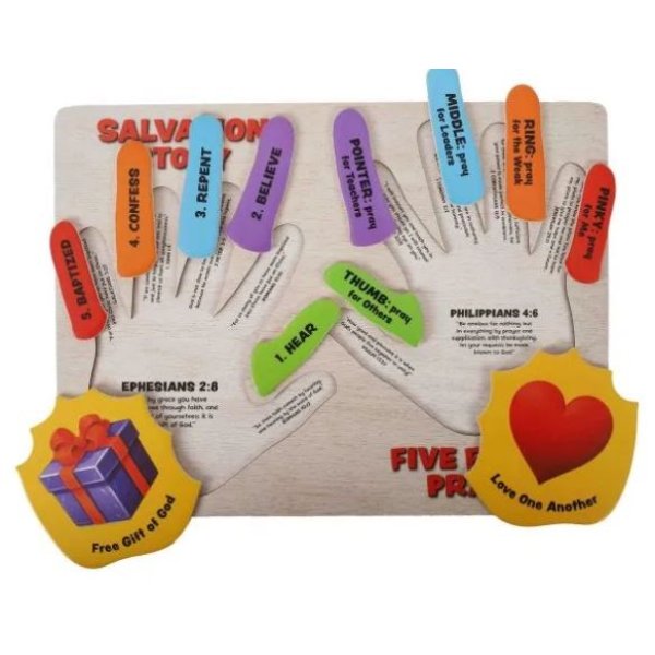 79924X 5 Finger Gospel Puzzle for Age 2 Plus Years