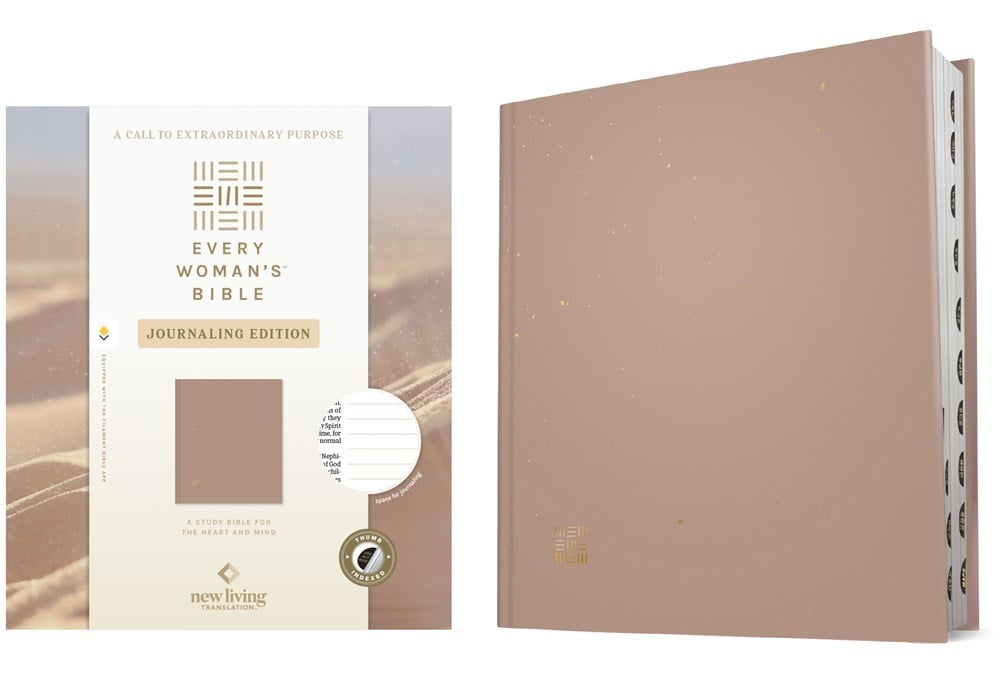 703428 NLT Every Womans Bible, Journaling Edition, Filament Enabled - Rl - Sand Hardcover Indexed
