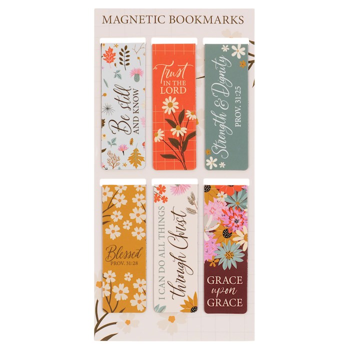 808523 Magnetic Bookmark Set - Multi Floral