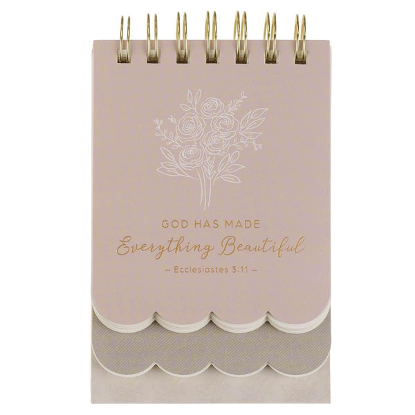808559 Everything Beautiful Ecclesiastes 3-11 Spiral Notepad, Pink - Small