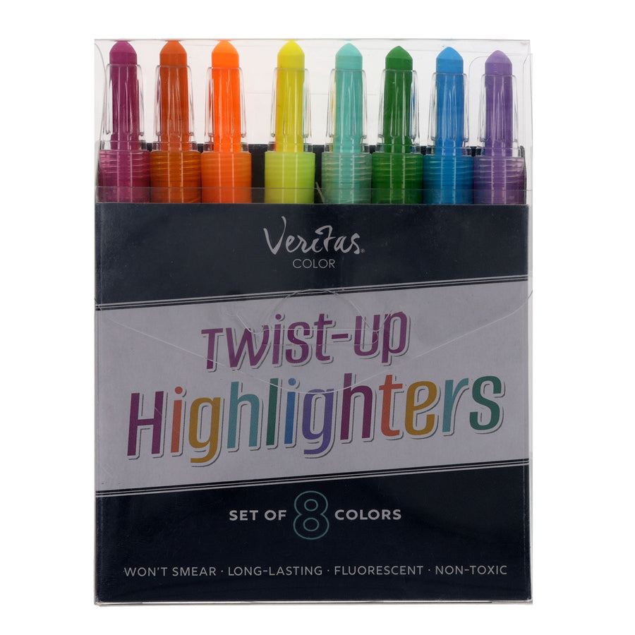 808855 Veritas Twist-Up Highlighter Set - Pack of 8