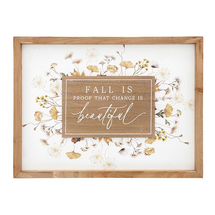 81891X 12 x 16 in. Fall is Proof that Change is Beautiful Framed Layer Framed Wall Art