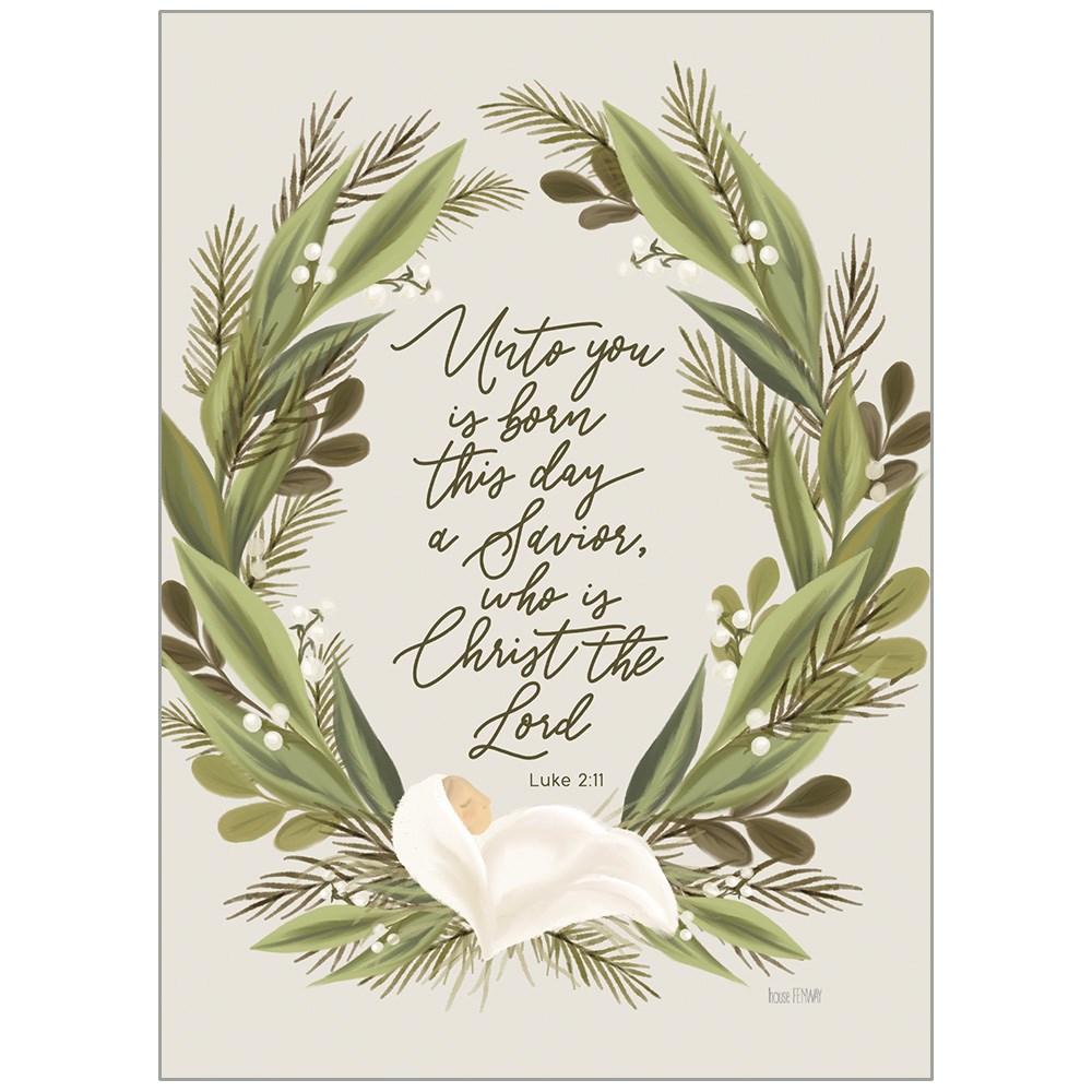 454682 Christmas Born This Day Boxed Card - Pack of 20
