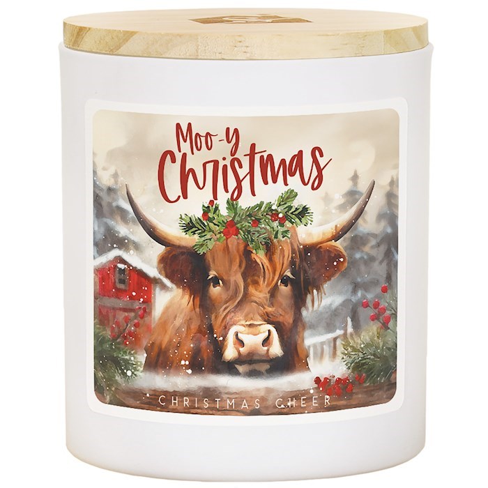 817683 Moo-y Christmas Cheer Scent Soy Candle - 11 oz
