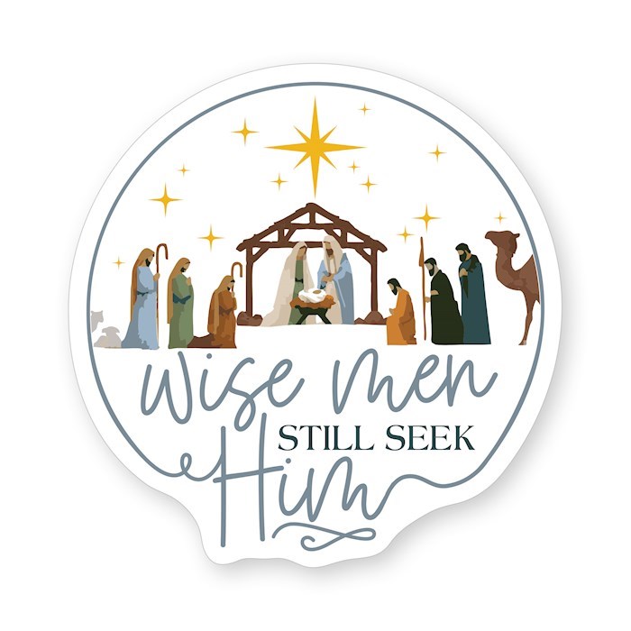 817752 Wise Men Seek Him Sticker - 2.5 x 3.25 in.