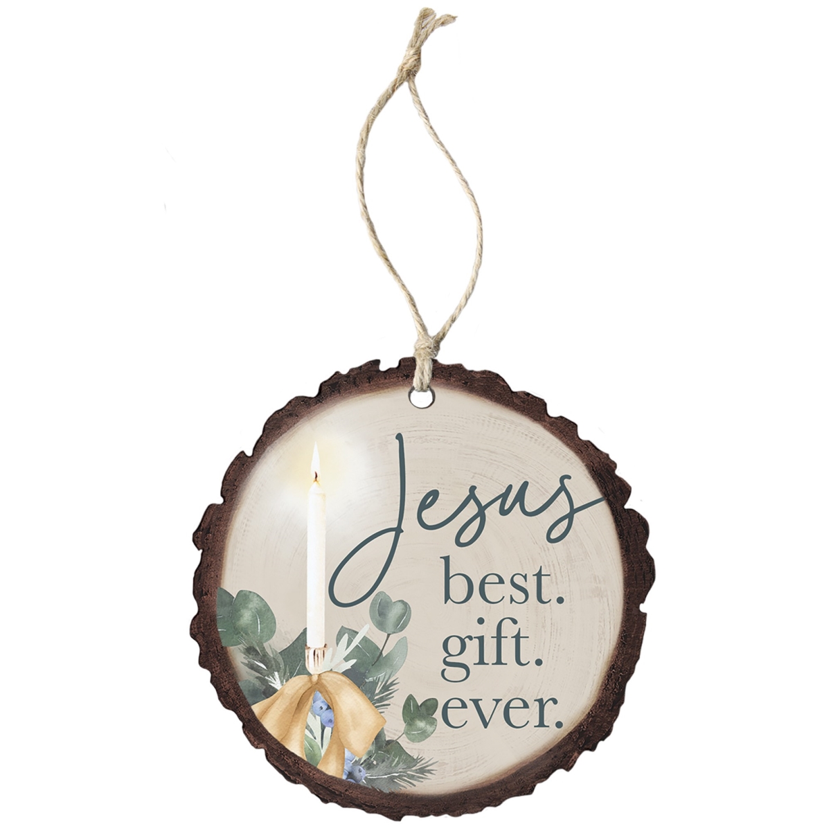 817709 Jesus Best Gift Ever Wood Ornament - 4 x 7.5 in.