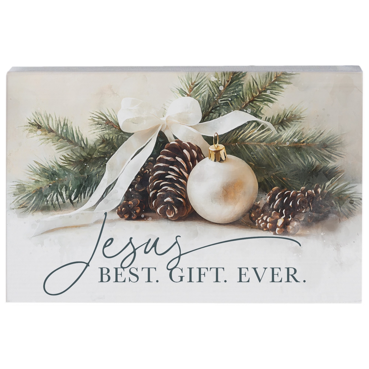 817722 Jesus Best Gift Ever Small Talk Rectangle Wall Decor - 5.25 x 3.5 in.