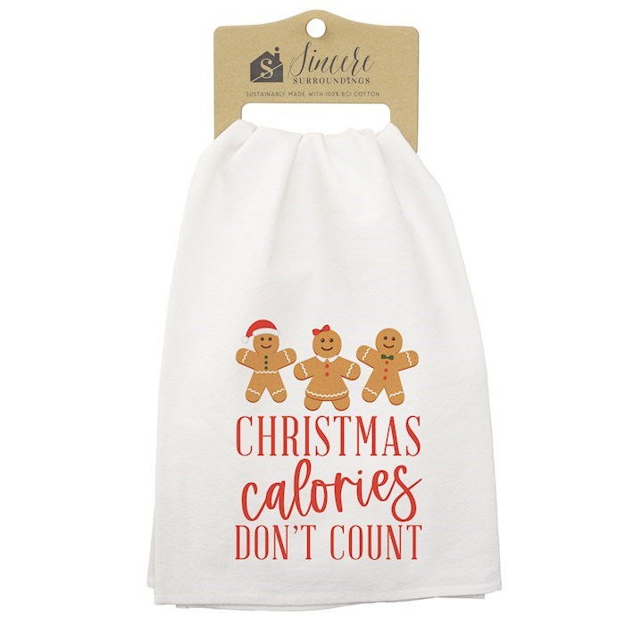 817742 Christmas Calories Dont Count Tea Towel - 29 x 29 in.