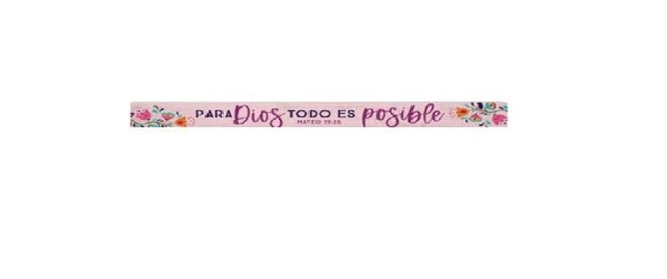 76468X with God All Things Are Possible Matthew 19-26 Spanish Pink Talking Stick