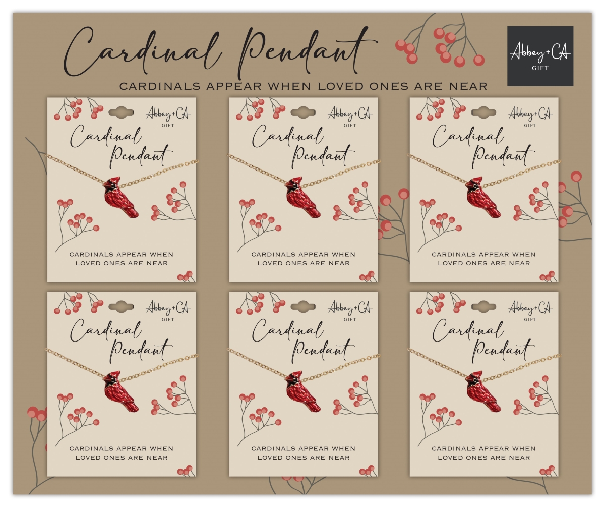 479226 10 x 12 in. Cardinal Pendant Display Set - 18 Piece
