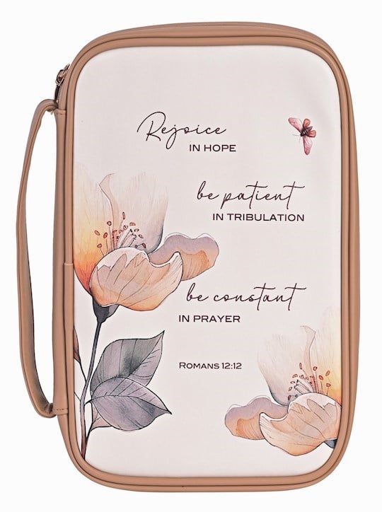 800630 Rejoice in Hope Bible Cover, Tan - Large