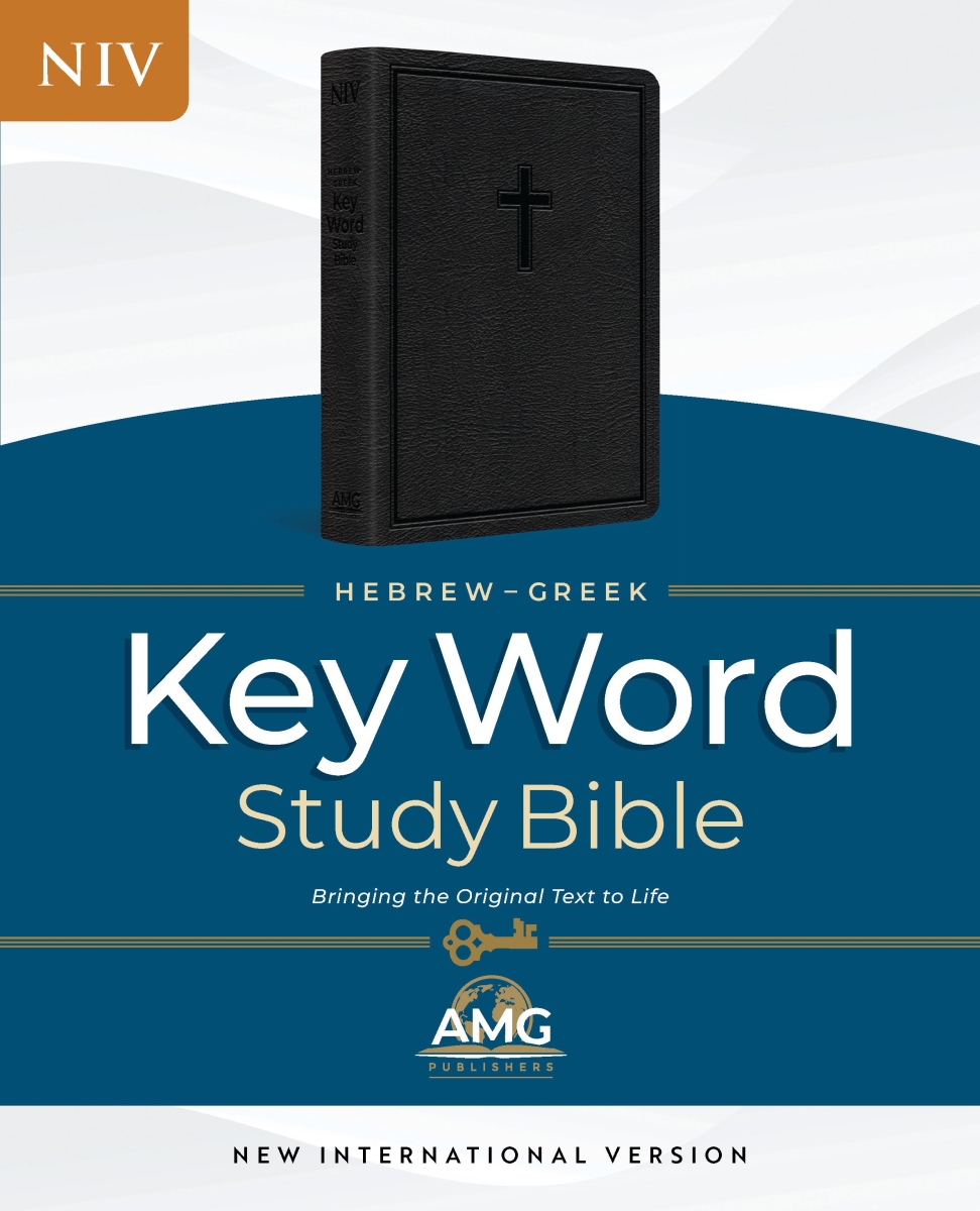 694623 NIV The Hebrew-Greek Key Word Study Bible with Black Genuine Leather