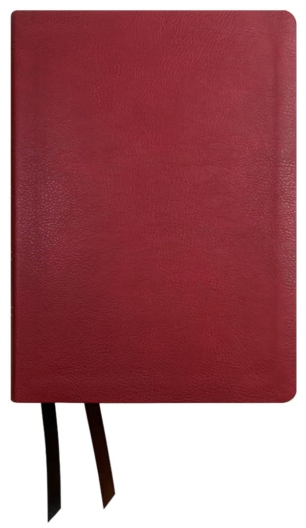 329443 NASB 2020 Wide Margin Reference Bible - Maroon Leather Tex