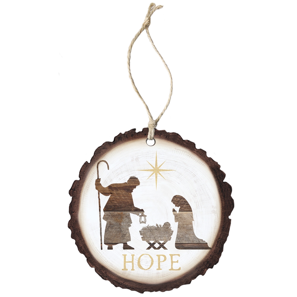 817702 Hope Nativity Wood Ornament - 4 x 7.5 in.