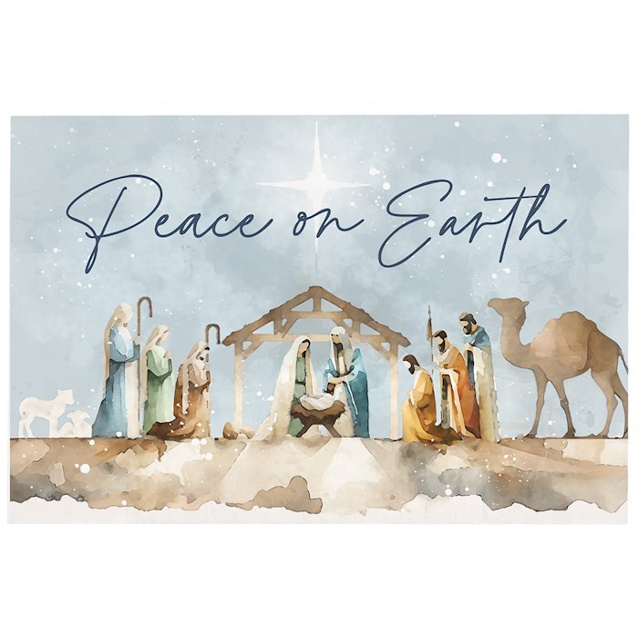 817757 Peace on Earth Nativity Wooden Postcard - 4 x 6 in.