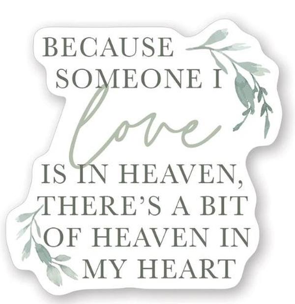 79709X 2.5 x 3.5 in. Someone I Love Heaven Sticker