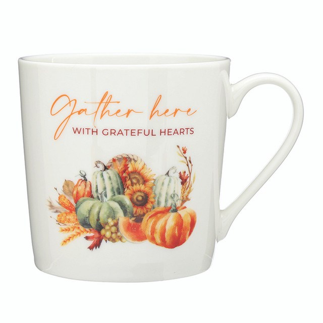 822764 14 oz Gather Here with Grateful Hearts Mug
