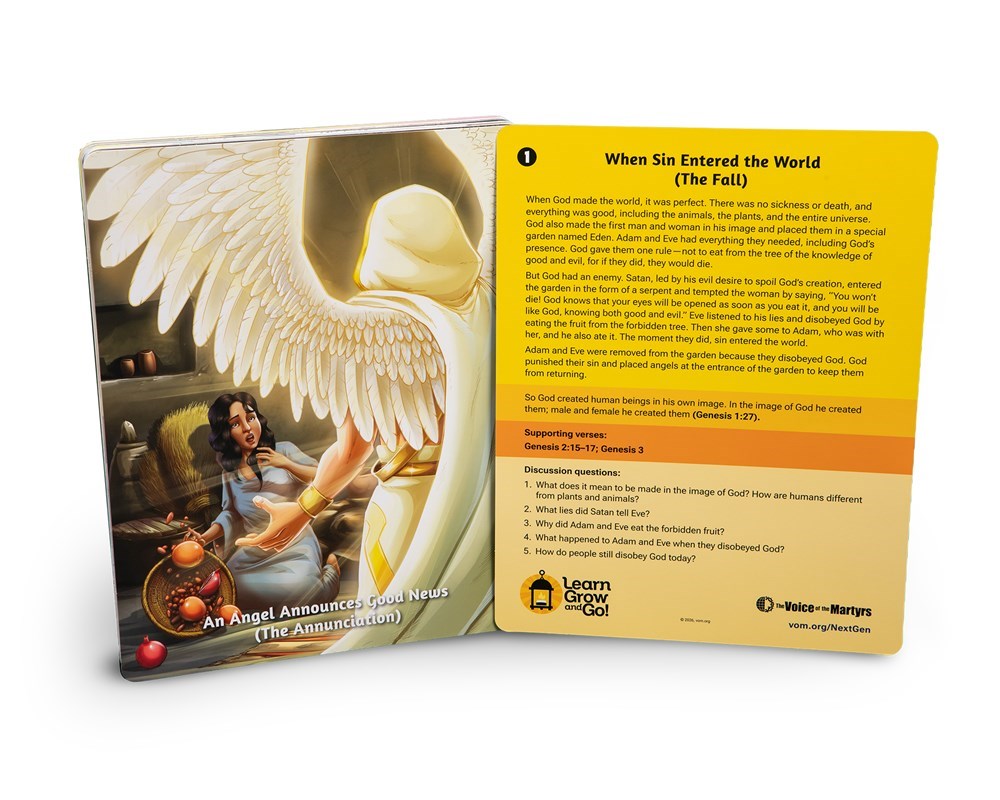 Voice of the Martyrs 797262 Learn, Grow & Go Bible Discussion Cards