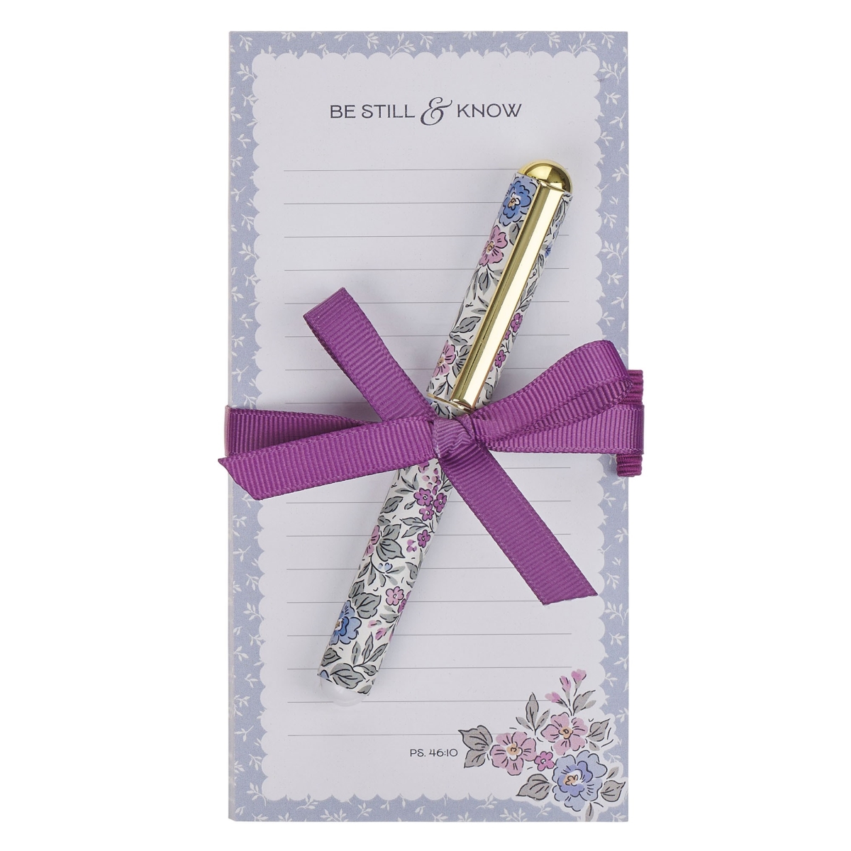 800202 Magnetic Shopping List with Pen Be Still & Know Ps. 46-10