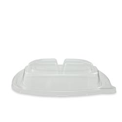 Picture of Asean PET-GGDL-T3 Pet Dome Lid for 3-Compartment Grab & Go Tray