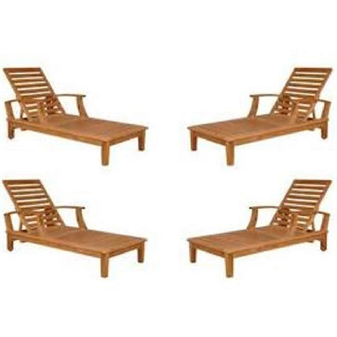 Picture of Anderson Teak Set SL-109 Brianna Sun Lounger with Arm - Pack of 4