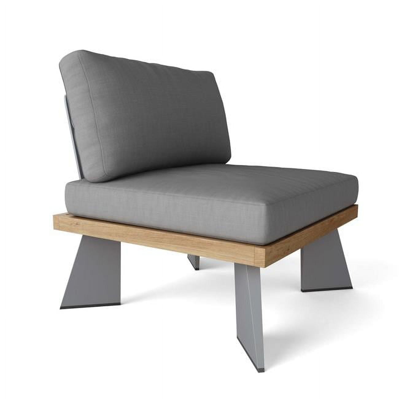 31.5 x 33 x 30 in. Oxford Platform 1-Seater Sofa, Grey